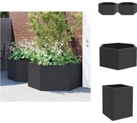 vidaXL Bac à plantes 2 pcs. Anthracite PP - Pots de fleurs & Jardinières