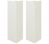 vidaXL Bac à plantes 2 pcs. Blanc Triangulaire 30x26x75 cm Acier
