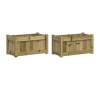 vidaXL Bac à plantes 2 pcs. Bois de pin imprégné