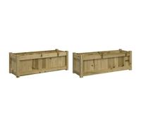 vidaXL Bac à plantes 2 pcs. Bois de pin imprégné