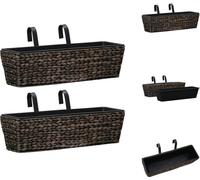vidaXL Bac à plantes 2 pcs. Jacinthe d'eau Marron - Pots de fleurs & Jardinières