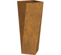 vidaXL Bac à plantes 2 pcs Rouillé 30 x 30 x 75 cm Acier résistant aux intempéries