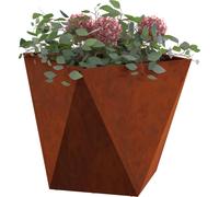 vidaXL Bac à plantes 2 pcs Rouillé 40 x 40 x 40 cm Acier résistant aux intempéries