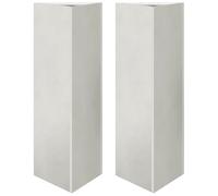 vidaXL Bac à plantes 2 pcs. Triangulaire 30x26x75 cm Acier inoxydable