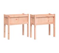vidaXL Jardinières sur pieds 2 pièces – Bois massif Douglas