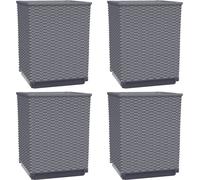 vidaXL Bac à plantes 4 pcs Polypropylène Bleu-gris 30x30x37 cm