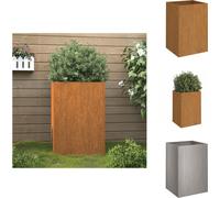 vidaXL Bac à plantes 52x48x75 cm acier corten - Pots de fleurs & bacs à plantes