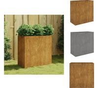 vidaXL Bac à plantes 80x40x80 cm acier corten - Pots de fleurs & bacs à plantes