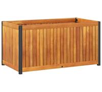 vidaXL Bac à plantes 85x45x44 cm – Bois massif acacia et acier – Marron G