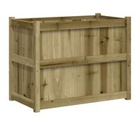 vidaXL Bac à plantes 90x50x70 cm bois de pin imprégné Marron