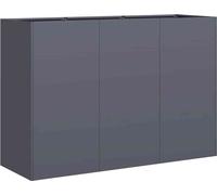 vidaXL Bac à plantes Anthracite 120x40x80 cm Acier laminé à froid