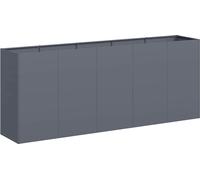 vidaXL Jardinière Anthracite 200x40x80 cm Acier laminé à Froid