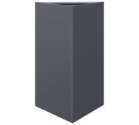 vidaXL Bac à plantes Anthracite Triangulaire 50x43x75 cm Acier