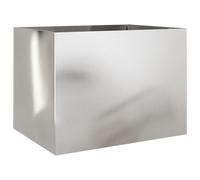 vidaXL Bac à plantes argenté 62x47x46 cm acier inoxydable