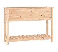 vidaXL Bac à plantes avec étagère 111,5x34,5x81 cm Pin massif