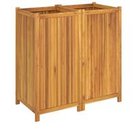 vidaXL Bac à plantes avec insert 100x50x100 cm bois massif acacia