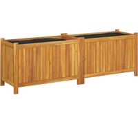 vidaXL Bac à plantes avec insert 153x38,5x50 cm bois massif acacia