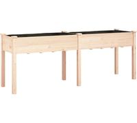 vidaXL Bac à plantes avec insert 203x53x76 cm Sapin massif