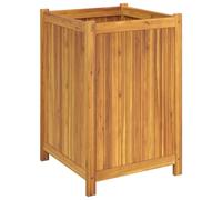 vidaXL Bac à plantes avec doublure 50x50x75 cm bois massif d'acacia