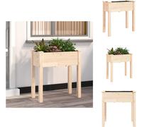 vidaXL Bac à plantes avec insert 71x37x76 cm Sapin massif - Pots de fleurs & Jardinières