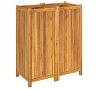 vidaXL Bac à plantes avec insert 84x42x100 cm bois massif acacia