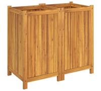 vidaXL Bac à plantes avec insert 84x42x75 cm bois massif acacia
