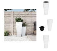 vidaXL Bac à plantes avec insert amovible Blanc 18/45 L PP - Pots de fleurs & Jardinières