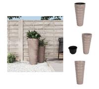 vidaXL Bac à plantes avec insert amovible, couleur moka, 18/45 L, PP - Pots de fleurs et bacs à plantes