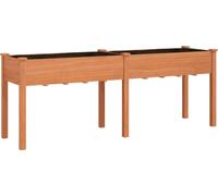 vidaXL Bac à plantes avec insert Marron 203x53x76 cm Sapin massif