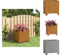 vidaXL Bac à plantes avec pieds Rouillé 32x30x33 cm Acier Corten - Pots de fleurs & Jardinières
