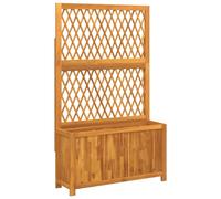 vidaXL Bac à plantes avec treillis 100x32x165 cm bois massif d'acacia