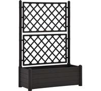 vidaXL Bac à plantes avec treillis 100x43x142 cm PP Anthracite