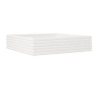 vidaXL Bac à plantes blanc 100x100x23 cm pin massif