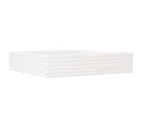 vidaXL Bac à plantes blanc 110x110x23 cm pin massif