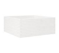 vidaXL Bac à plantes blanc 110x110x46 cm pin massif