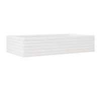 vidaXL Bac à plantes blanc 110x60x23 cm pin massif