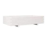vidaXL Bac à plantes blanc 110x60x26,5 cm pin massif