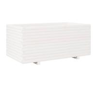 vidaXL Bac à plantes blanc 110x60x49,5 cm pin massif