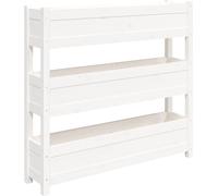 vidaXL Bac à plantes blanc 112x25x104,5 cm Pin massif