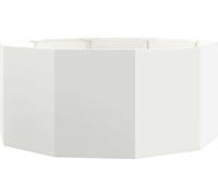 vidaXL Bac à plantes blanc 120 x 120 x 50 cm acier
