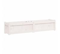 vidaXL Bac à plantes blanc 150x31x31 cm pin massif