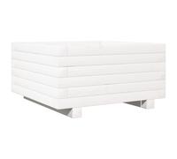 vidaXL Bac à plantes blanc 50x50x26,5 cm pin massif