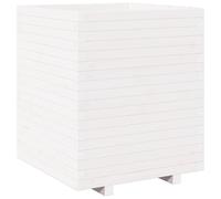 vidaXL Bac à plantes blanc 60x60x72,5 cm pin massif