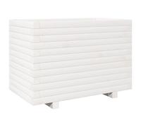 vidaXL Bac à plantes blanc 70x40x49,5 cm pin massif
