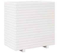 vidaXL Bac à plantes blanc 70x40x72,5 cm pin massif