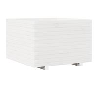 vidaXL Bac à plantes blanc 70x70x49,5 cm pin massif