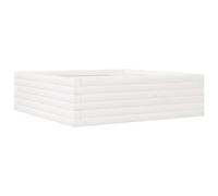 vidaXL – Bac à plantes blanc 80x80x23 cm en pin massif