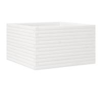 vidaXL Bac à plantes blanc 80x80x45,5 cm pin massif