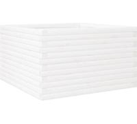 vidaXL Bac à plantes blanc 80x80x46 cm pin massif