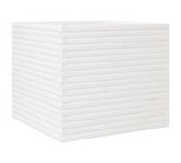 vidaXL Bac à plantes blanc 80x80x68,5 cm pin massif